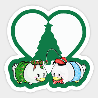 Tsum Tsum Mistletoe - Donald and Daisy Sticker